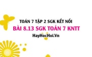 Bài 8.13 SGK Toán 7 Tập 2 Kết nối tri thức
